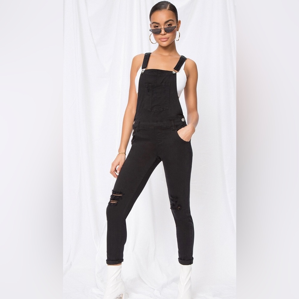 GUC Superdown Gia Black Denim Overalls | Large